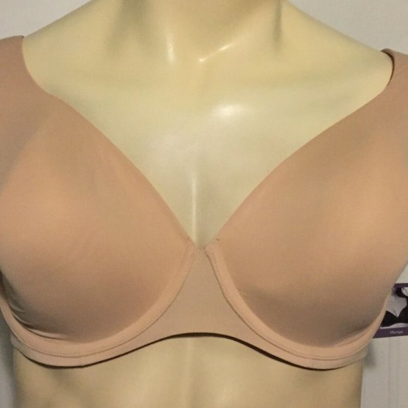 Catherines Bra Uplifting Plunge Underwire Medium Coverage Beige Plus Size 52DD - Picture 1 of 3